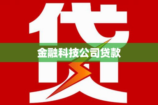 秀水金融科技公司贷款