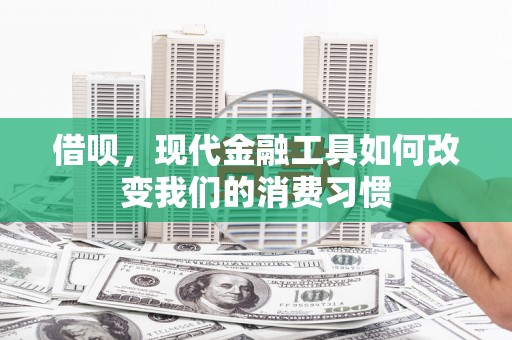 秀水借呗，现代金融工具如何改变我们的消费习惯