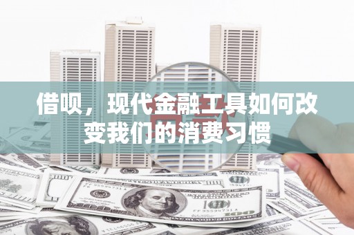 秀水借呗，现代金融工具如何改变我们的消费习惯