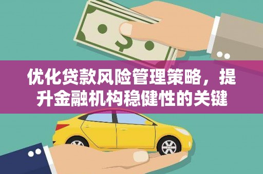 秀水优化贷款风险管理策略，提升金融机构稳健性的关键