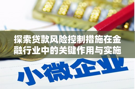 秀水探索贷款风险控制措施在金融行业中的关键作用与实施策略