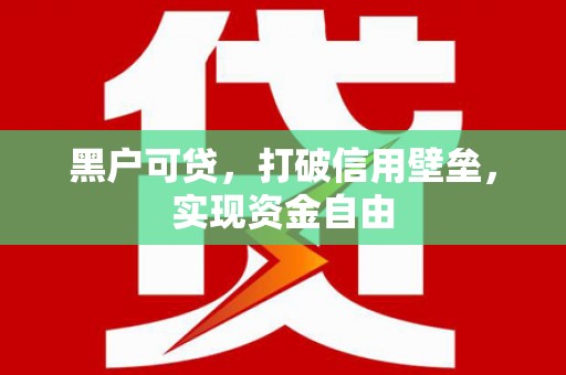 秀水黑户可贷，打破信用壁垒，实现资金自由