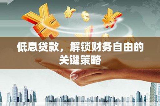 秀水低息贷款，解锁财务自由的关键策略