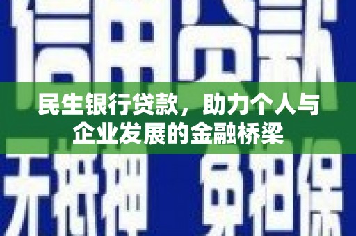 秀水民生银行贷款，助力个人与企业发展的金融桥梁