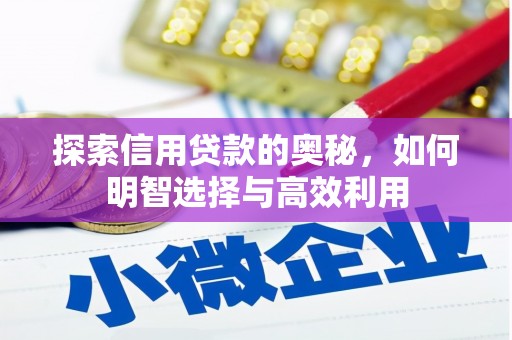 秀水探索信用贷款的奥秘，如何明智选择与高效利用