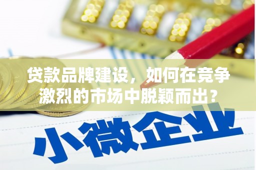 秀水贷款品牌建设，如何在竞争激烈的市场中脱颖而出？