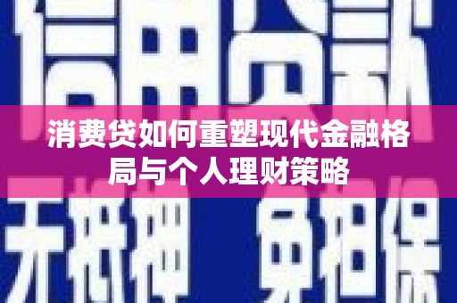 秀水消费贷如何重塑现代金融格局与个人理财策略
