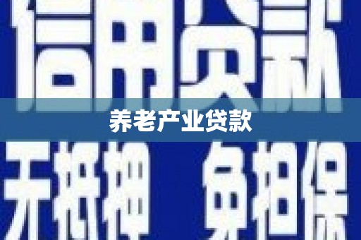 秀水养老产业贷款