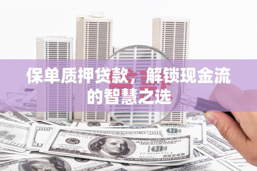 秀水保单质押贷款，解锁现金流的智慧之选