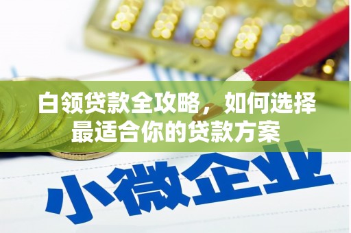 秀水白领贷款全攻略，如何选择最适合你的贷款方案